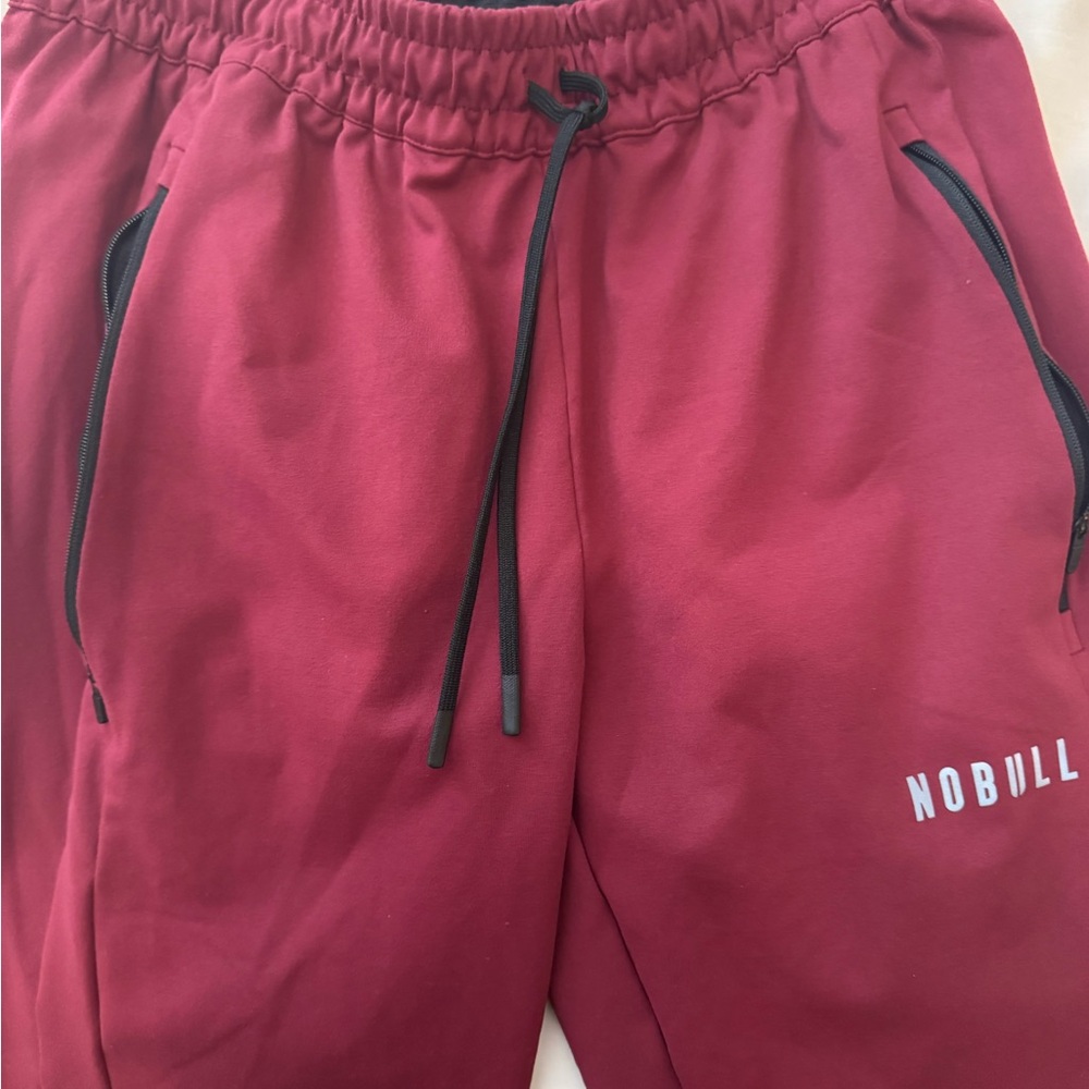 NOBULL Men's Burgundy Joggers - Picture 3 of 4